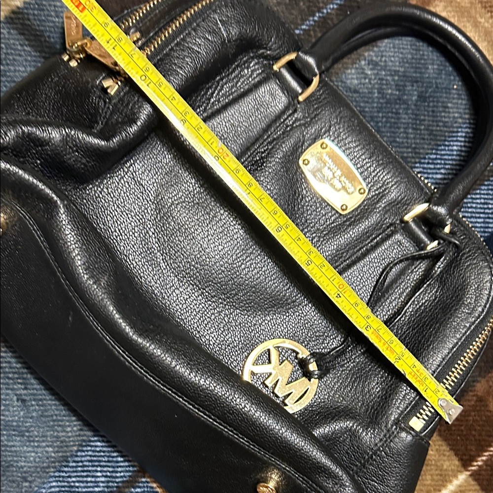 MICHAEL Michael Kors Black Satchel with Gold Accents - Picture 9 of 12
